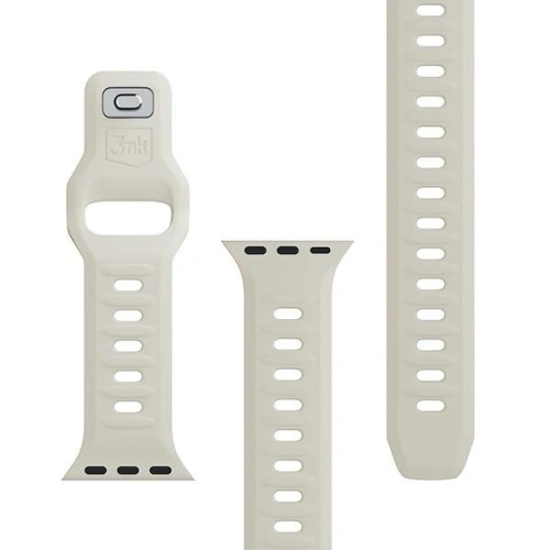 Pasek 3MK Silicone Watch Strap Apple Watch 4/5/6/7/SE/8/9/10 40/41/42mm beżowy/beige