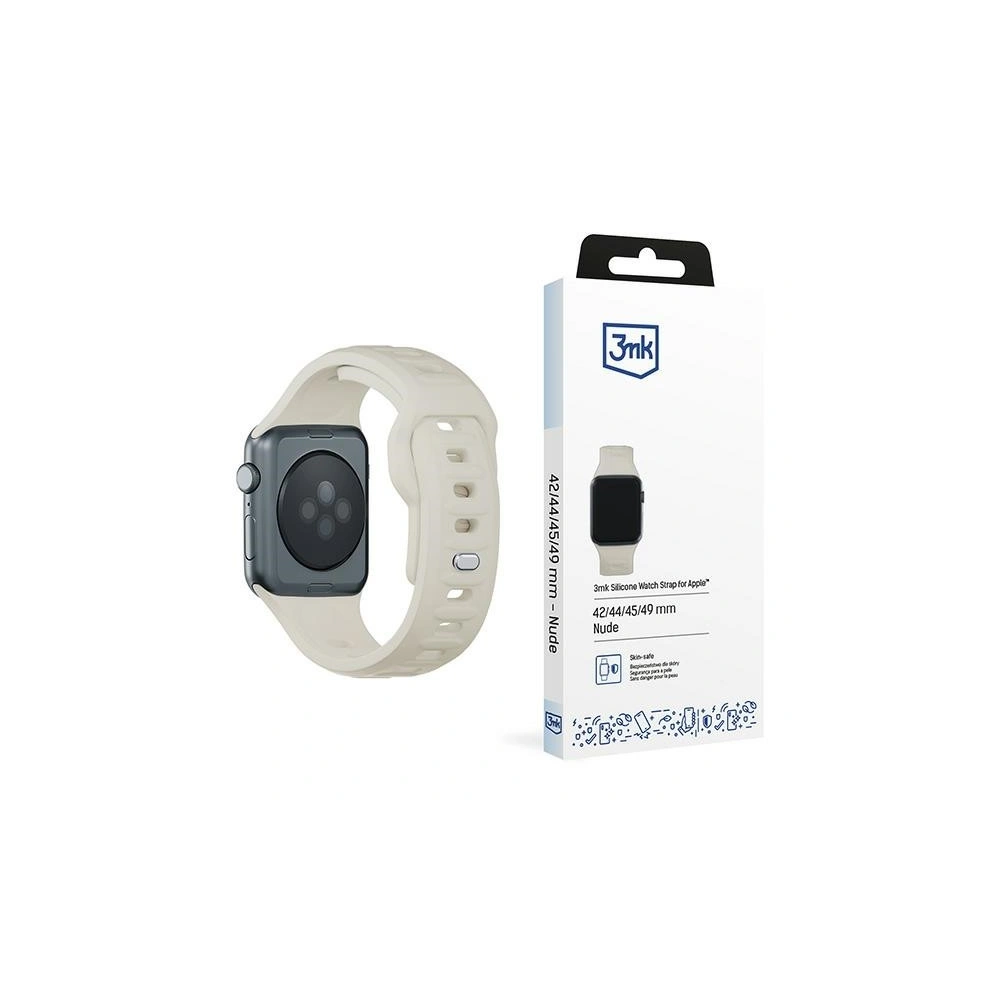 Wholesale 3MK Silicone Watch Strap for Apple Watch 4/5/6/7/8/9/SE/Ultra 42/44/45/49mm beige - 3MK6226 - {ean13} - Hurt