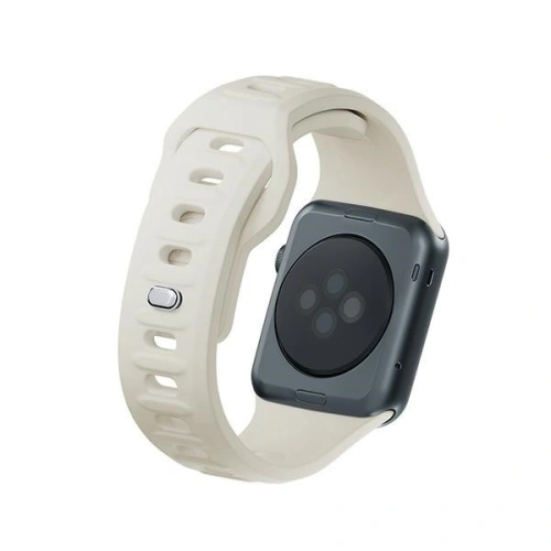 Pasek 3MK Silicone Watch Strap Apple Watch 4/5/6/7/8/9/SE/Ultra 42/44/45/49mm beżowy/beige