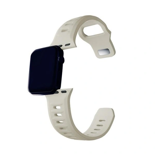 Pasek 3MK Silicone Watch Strap Apple Watch 4/5/6/7/8/9/SE/Ultra 42/44/45/49mm beżowy/beige