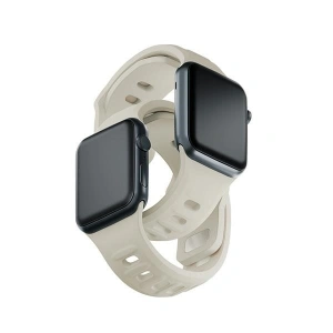 Hurtownia GSM - Pasek 3MK silikonový pás pro hodinky Apple Watch 4/5/6/7/8/9/SE/Ultra 42/44/45/49mm béžový/beige - 3MK6226 - {ean13} - Hurt