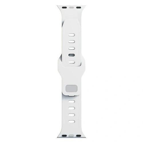 Pasek 3MK Silicone Watch Strap Apple Watch 4/5/6/7/SE/8/9/10 40/41/42mm biały/white
