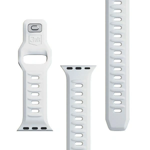 Hurtownia GSM - Pásky 3MK silikonový řemínek na hodinky Apple Watch 4/5/6/7/8/9/SE/Ultra 42/44/45/49mm bílý/white - 3MK6228 - {ean13} - Hurt