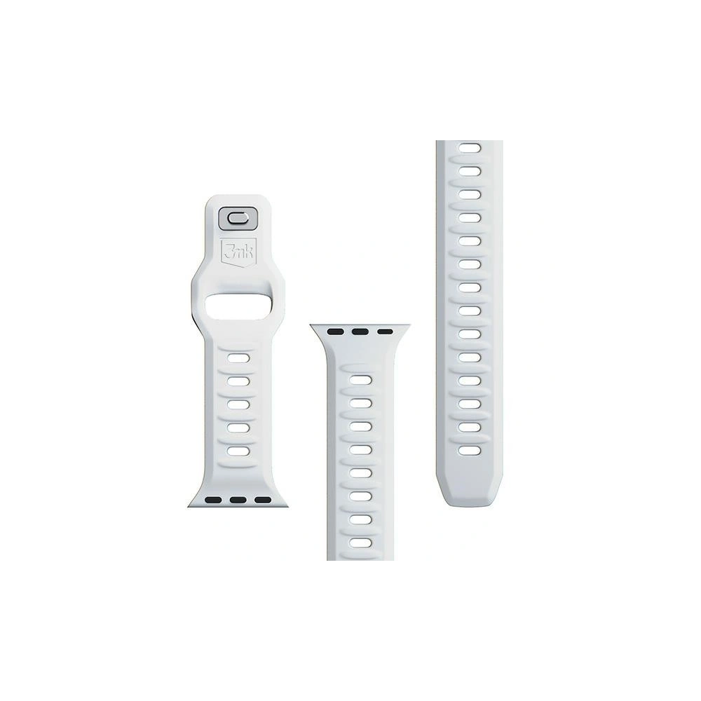 Hurtownia GSM - Pásky 3MK silikonový řemínek na hodinky Apple Watch 4/5/6/7/8/9/SE/Ultra 42/44/45/49mm bílý/white - 3MK6228 - {ean13} - Hurt