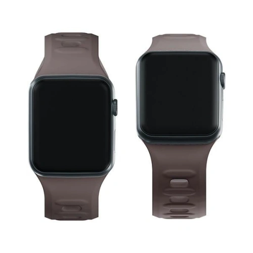 Pasek 3MK Silicone Watch Strap Apple Watch 4/5/6/7/SE/8/9/10 40/41/42mm brązowy/taupe