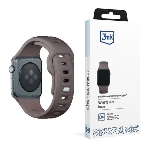 Hurtownia GSM - Pasek 3MK silikonový náramek Apple Watch 4/5/6/7/8/9/SE/Ultra 42/44/45/49mm hnědý/taupe - 3MK6230 - {ean13} - Hurt