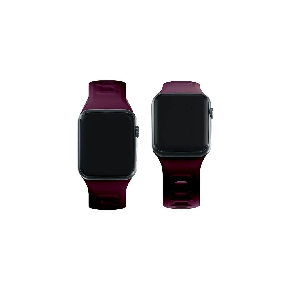 Wholesale 3MK Silicone Watch Strap for Apple Watch 4/5/6/7/SE/8/9/10 40/41/42mm dark purple/mulberry - 3MK6231 - {ean13} - Hurt