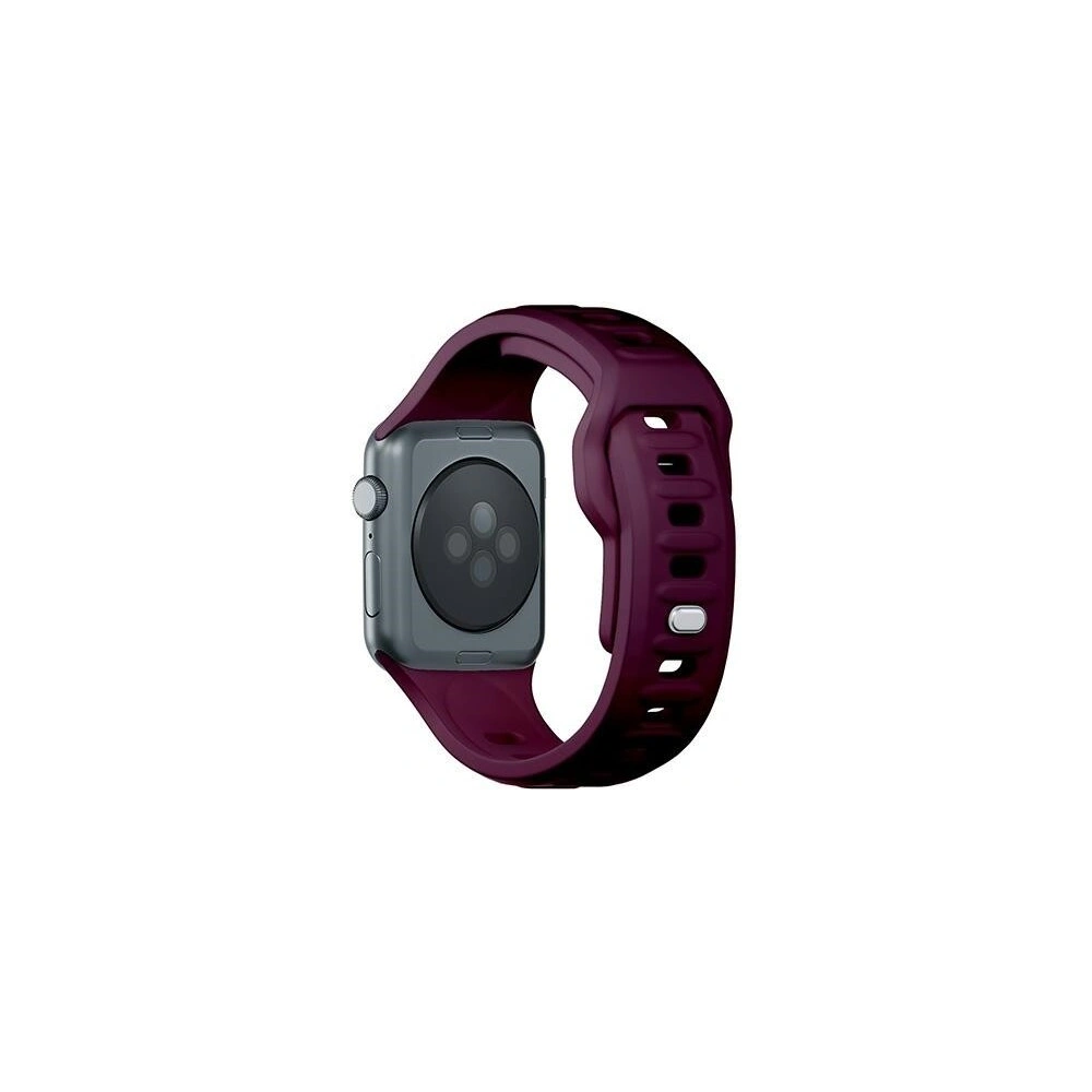 Wholesale 3MK Silicone Watch Strap for Apple Watch 4/5/6/7/SE/8/9/10 40/41/42mm dark purple/mulberry - 3MK6231 - {ean13} - Hurt