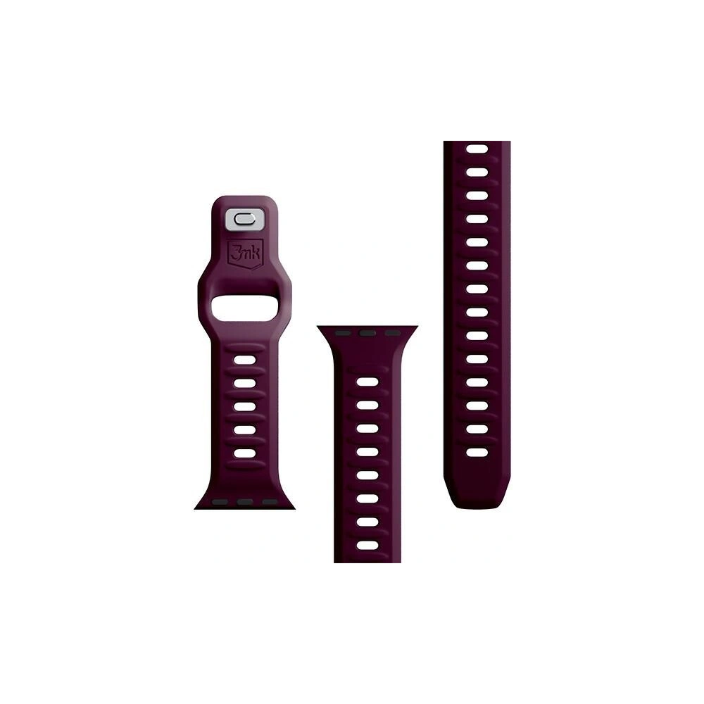 Hurtownia GSM - Pasek 3MK szilikon óra szíj Apple Watch 4/5/6/7/SE/8/9/10 40/41/42mm sötétlila/mulberry - 3MK6231 - {ean13} - Hurt