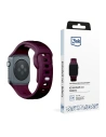 Pasek 3MK brățară din silicon pentru Apple Watch 4/5/6/7/8/9/SE/Ultra 42/44/45/49mm mov închis/mulberry