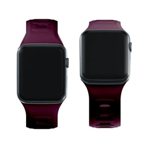 Hurtownia GSM - Pásek 3MK silikonový náramek Apple Watch 4/5/6/7/8/9/SE/Ultra 42/44/45/49mm tmavě fialový/mulberry - 3MK6232 - {ean13} - Hurt