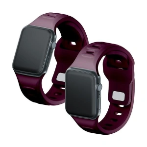 Hurtownia GSM - Pásek 3MK silikonový náramek Apple Watch 4/5/6/7/8/9/SE/Ultra 42/44/45/49mm tmavě fialový/mulberry - 3MK6232 - {ean13} - Hurt