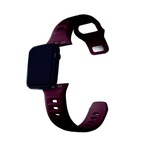 Pasek 3MK Silicone Watch Strap Apple Watch 4/5/6/7/8/9/SE/Ultra 42/44/45/49mm ciemnofioletowy/mulberry
