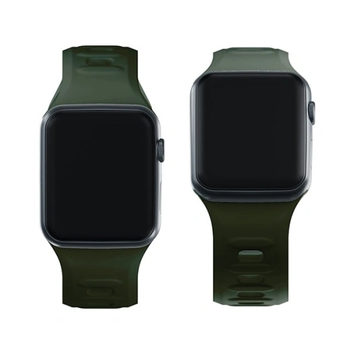 Pasek 3MK Silicone Watch Strap Apple Watch 4/5/6/7/SE/8/9/10 40/41/42mm ciemnozielony/dark green