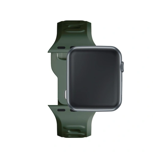 Pasek 3MK Silicone Watch Strap Apple Watch 4/5/6/7/SE/8/9/10 40/41/42mm ciemnozielony/dark green