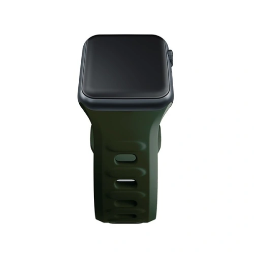 Pasek 3MK Silicone Watch Strap Apple Watch 4/5/6/7/SE/8/9/10 40/41/42mm ciemnozielony/dark green