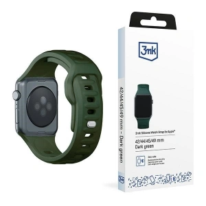 Hurtownia GSM - Pasek 3MK pentru ceasul din silicon Apple Watch 4/5/6/7/8/9/SE/Ultra 42/44/45/49mm verde închis/dark green - 3MK6234 - {ean13} - Hurt