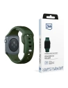 Pasek 3MK Silicone Watch Strap Apple Watch 4/5/6/7/8/9/SE/Ultra 42/44/45/49mm ciemnozielony/dark green