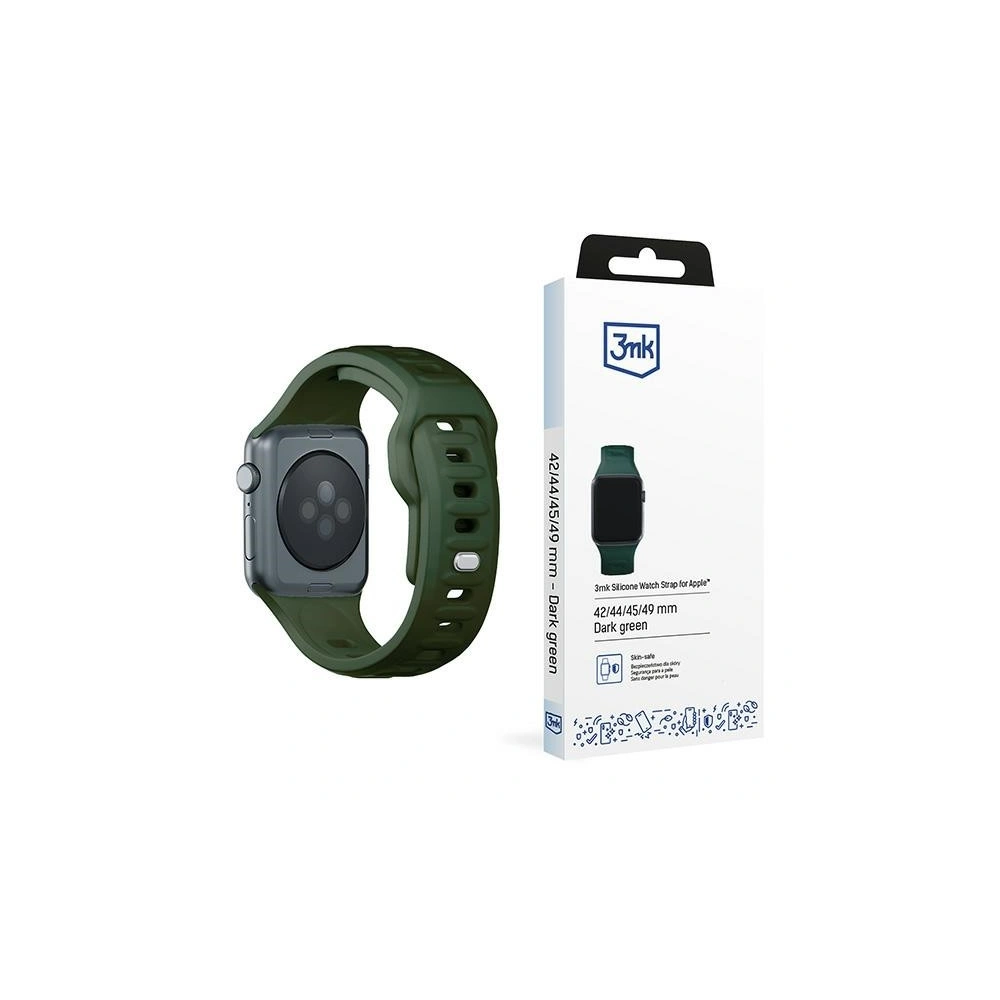 Wholesale Strap 3MK Silicone Watch Strap Apple Watch 4/5/6/7/8/9/SE/Ultra 42/44/45/49mm dark green - 3MK6234 - {ean13} - Hurt