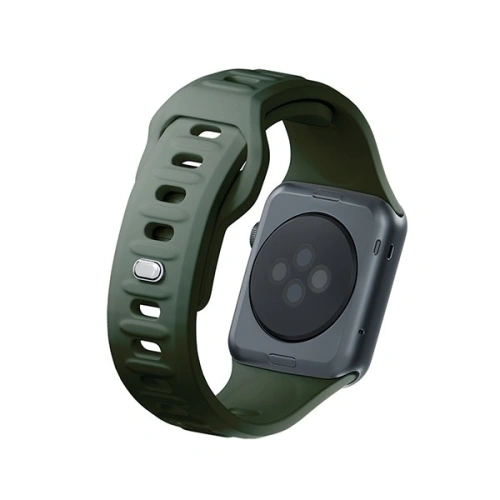 Pasek 3MK Silicone Watch Strap Apple Watch 4/5/6/7/8/9/SE/Ultra 42/44/45/49mm ciemnozielony/dark green