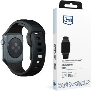 Hurtownia GSM - Pasek 3MK silikonový pásek na hodinky Apple Watch 4/5/6/7/SE/8/9/10 40/41/42mm černý/black - 3MK6235 - {ean13} - Hurt