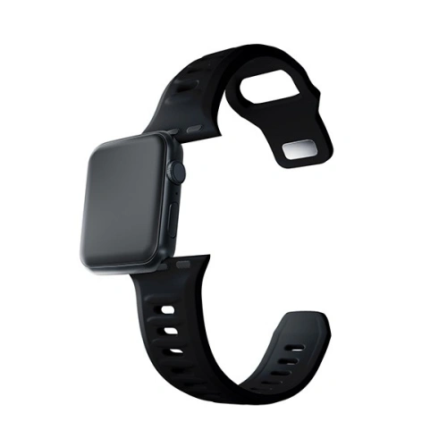 Pasek 3MK Silicone Watch Strap Apple Watch 4/5/6/7/SE/8/9/10 40/41/42mm czarny/black