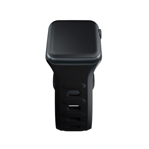 Pasek 3MK Silicone Watch Strap Apple Watch 4/5/6/7/SE/8/9/10 40/41/42mm czarny/black