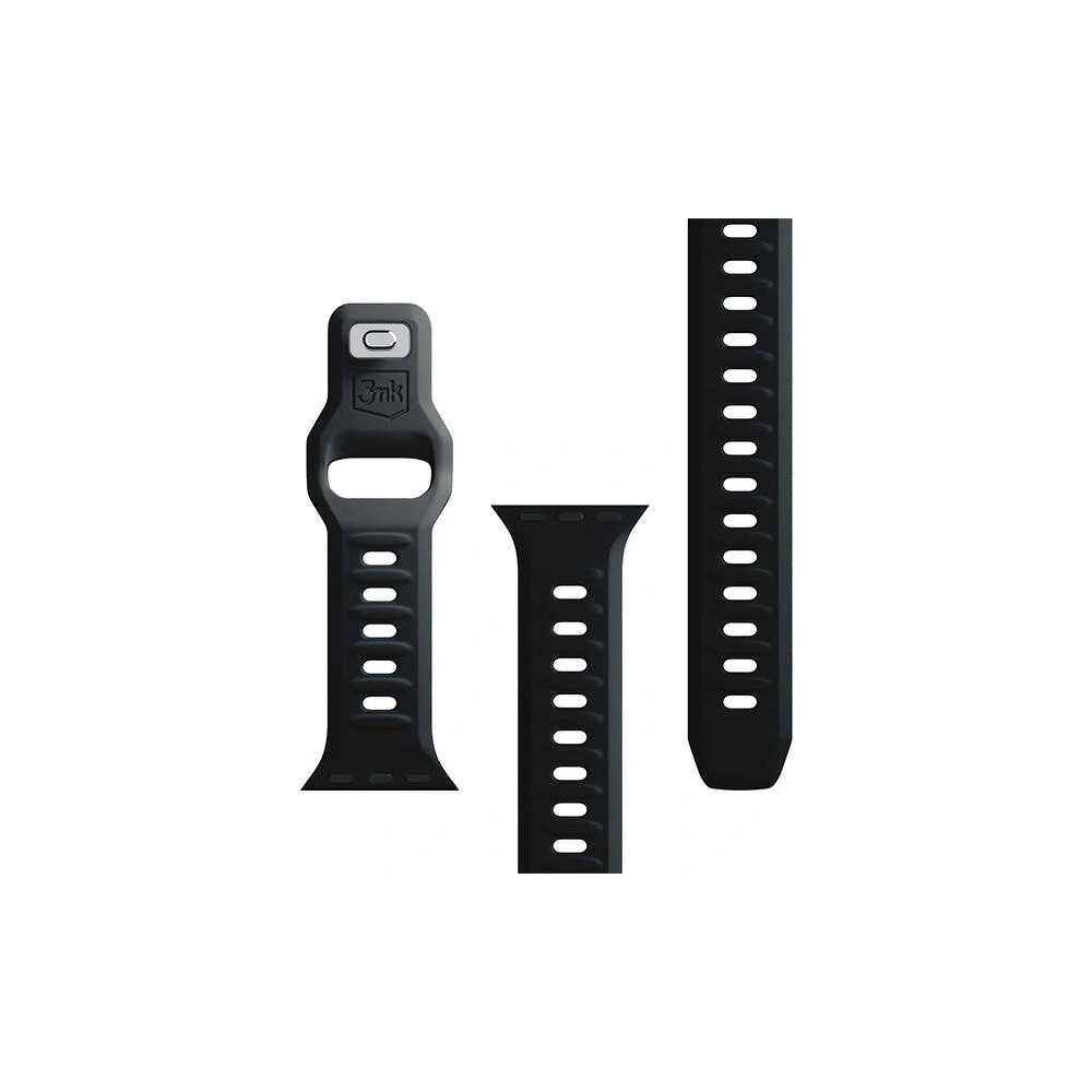 Hurtownia GSM - Pasek 3MK Silicone Watch Strap Apple Watch 4/5/6/7/SE/8/9/10 40/41/42mm czarny/black - 3MK6235 - {ean13} - Hurt