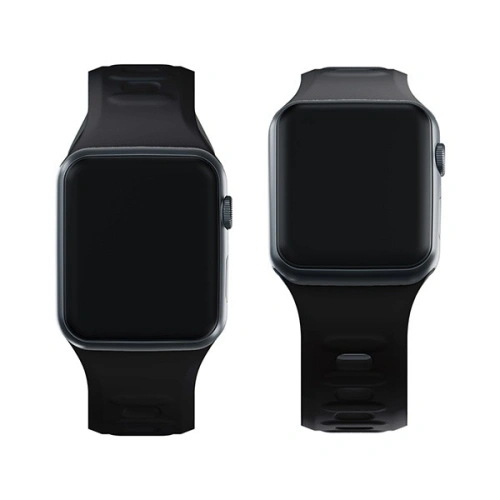 Pasek 3MK Silicone Watch Strap Apple Watch 4/5/6/7/8/9/SE/Ultra 42/44/45/49mm czarny/black