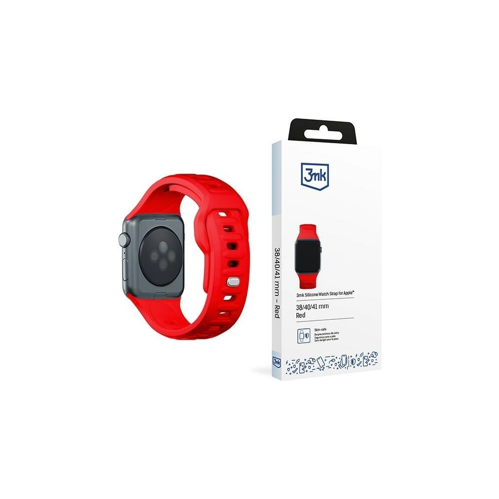 Hurtownia GSM - Pasek 3MK Silicone Watch Strap Apple Watch 4/5/6/7/SE/8/9/10 40/41/42mm czerwony/red - 3MK6237 - {ean13} - Hurt