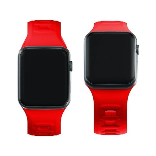 Pasek 3MK Silicone Watch Strap Apple Watch 4/5/6/7/SE/8/9/10 40/41/42mm czerwony/red