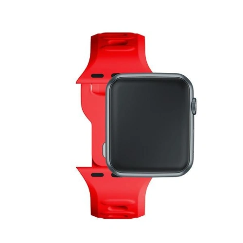Pasek 3MK Silicone Watch Strap Apple Watch 4/5/6/7/SE/8/9/10 40/41/42mm czerwony/red