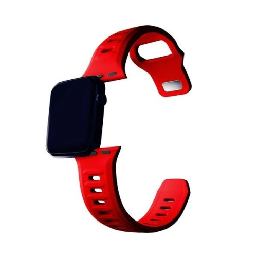 Pasek 3MK Silicone Watch Strap Apple Watch 4/5/6/7/SE/8/9/10 40/41/42mm czerwony/red