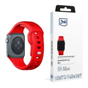 Hurtownia GSM - Pasek 3MK silikonový pásek na hodinky Apple Watch 4/5/6/7/8/9/SE/Ultra 42/44/45/49mm červený/red - 3MK6238 - {ean13} - Hurt