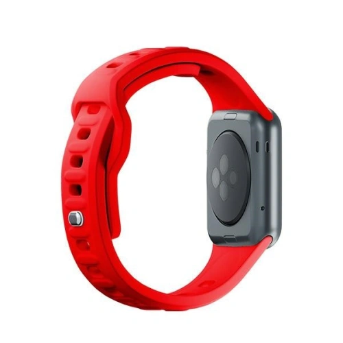 Pasek 3MK Silicone Watch Strap Apple Watch 4/5/6/7/8/9/SE/Ultra 42/44/45/49mm czerwony/red