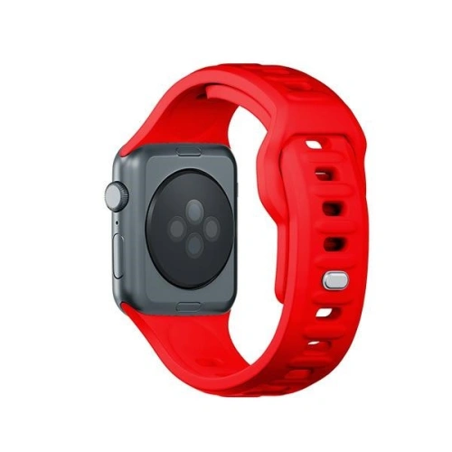 Pasek 3MK Silicone Watch Strap Apple Watch 4/5/6/7/8/9/SE/Ultra 42/44/45/49mm czerwony/red