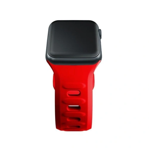 Pasek 3MK Silicone Watch Strap Apple Watch 4/5/6/7/8/9/SE/Ultra 42/44/45/49mm czerwony/red