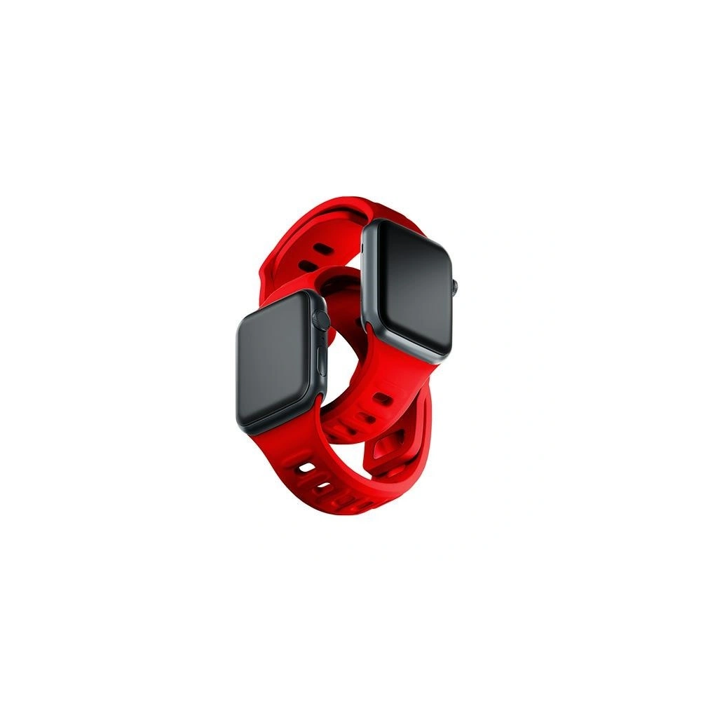 Hurtownia GSM - Pasek 3MK silikonový pásek na hodinky Apple Watch 4/5/6/7/8/9/SE/Ultra 42/44/45/49mm červený/red - 3MK6238 - {ean13} - Hurt