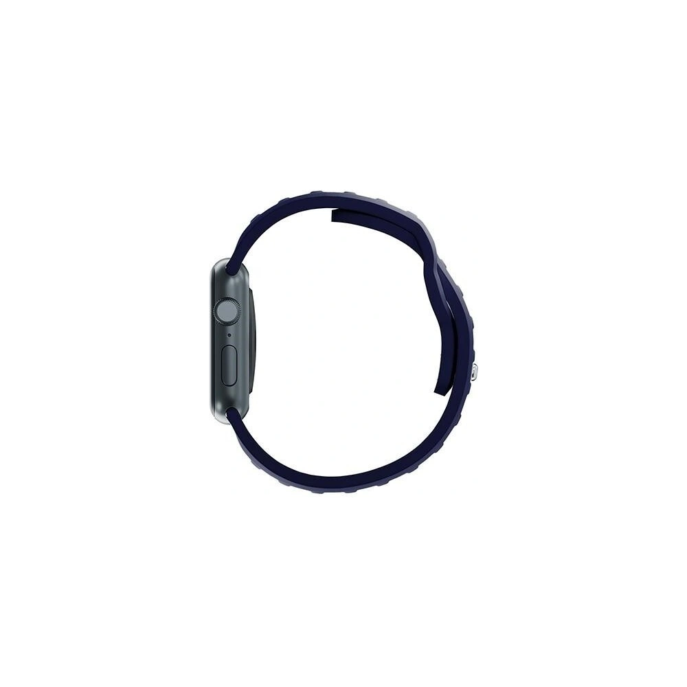 3MK Silicone Watch Strap for Apple Watch 4/5/6/7/SE/8/9/10 40/41/42mm navy/ocean blue