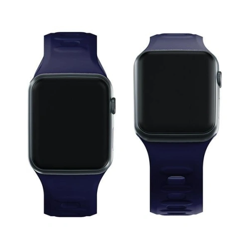 Pasek 3MK Silicone Watch Strap Apple Watch 4/5/6/7/SE/8/9/10 40/41/42mm granatowy/ocean blue