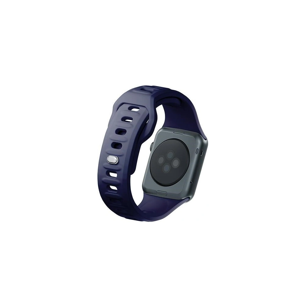 3MK Silicone Watch Strap for Apple Watch 4/5/6/7/SE/8/9/10 40/41/42mm navy/ocean blue