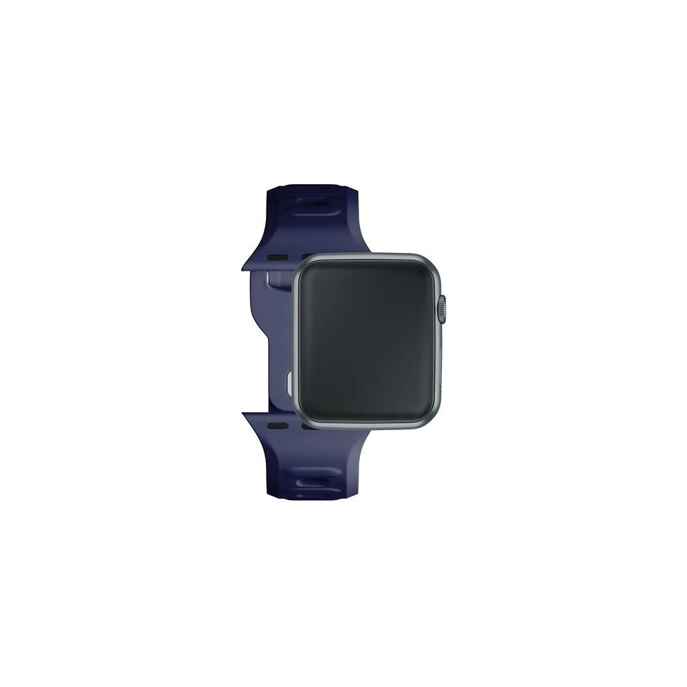 3MK Silicone Watch Strap for Apple Watch 4/5/6/7/SE/8/9/10 40/41/42mm navy/ocean blue