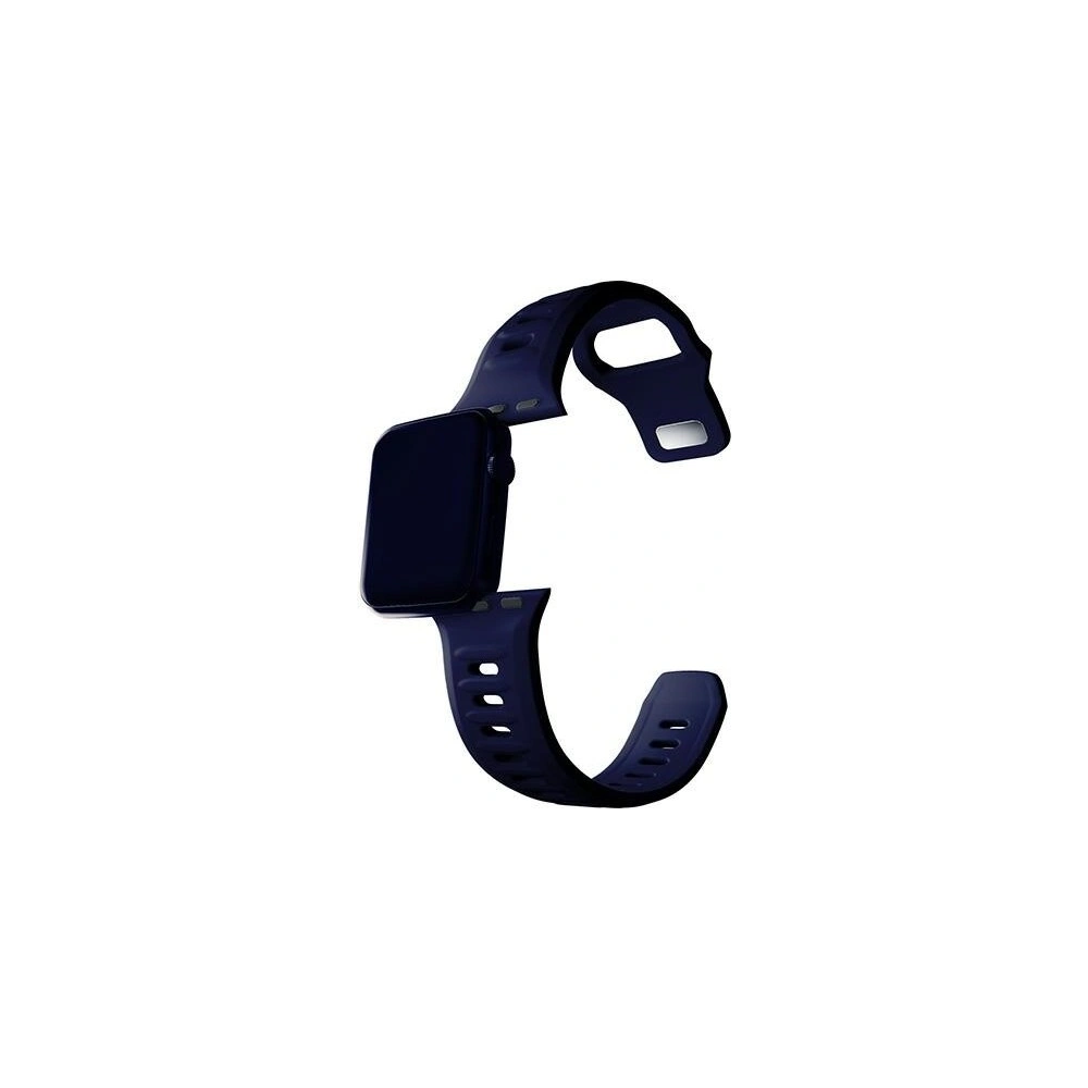 3MK Silicone Watch Strap for Apple Watch 4/5/6/7/SE/8/9/10 40/41/42mm navy/ocean blue