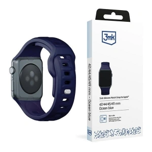 Hurtownia GSM - Pasek 3MK silikonový pro hodinky Apple Watch 4/5/6/7/8/9/SE/Ultra 42/44/45/49mm granátový/ocean blue - 3MK6240 - {ean13} - Hurt