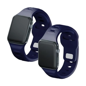 Hurtownia GSM - Pasek 3MK silikonový pro hodinky Apple Watch 4/5/6/7/8/9/SE/Ultra 42/44/45/49mm granátový/ocean blue - 3MK6240 - {ean13} - Hurt