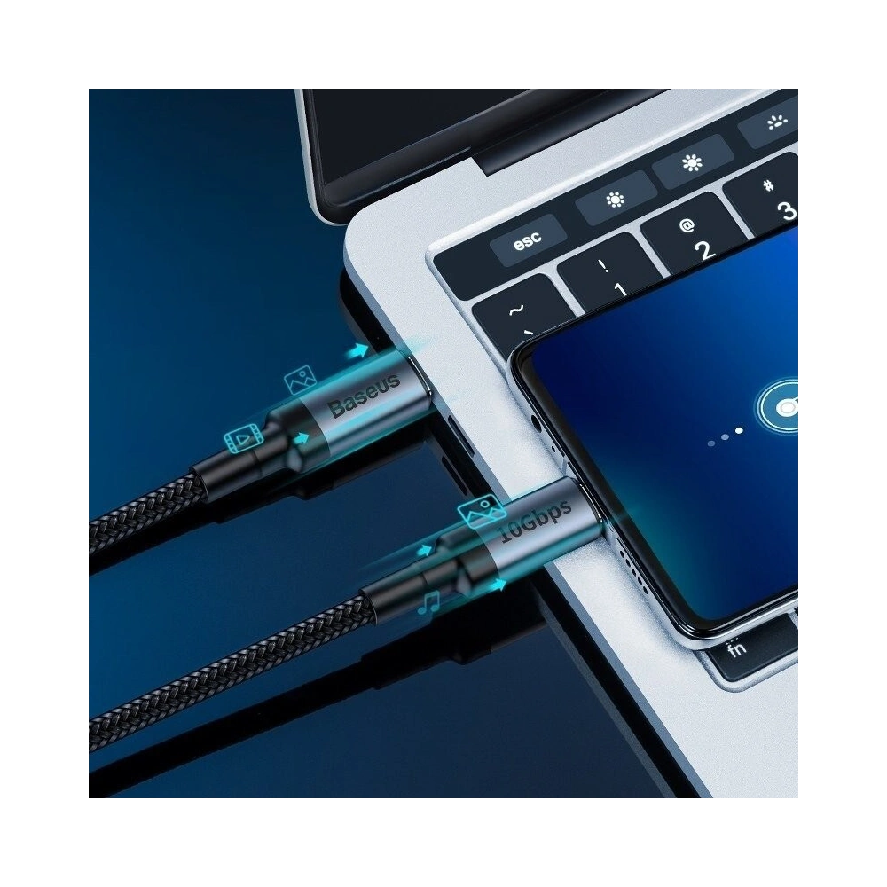 Hurtownia GSM - Kabel USB-C 3.1 Baseus Cafule PD 10Gbps 100W 4K 1m (czarno-szary) - BSU728BLKGRY - {ean13} - Hurt