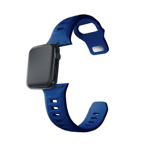 Pasek 3MK Silicone Watch Strap Apple Watch 4/5/6/7/SE/8/9/10 40/41/42mm niebieski/blue
