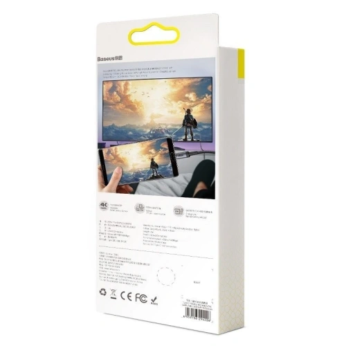 Kabel USB-C 3.1 Baseus Cafule PD 10Gbps 100W 4K 1m (czarno-szary)