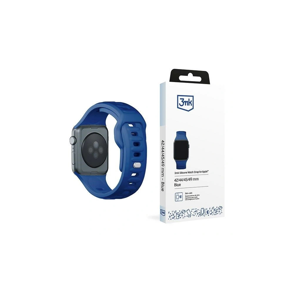 Hurtownia GSM - Pasek 3MK Silicone Watch Strap Apple Watch 4/5/6/7/8/9/SE/Ultra 42/44/45/49mm niebieski/blue - 3MK6242 - {ean13} - Hurt