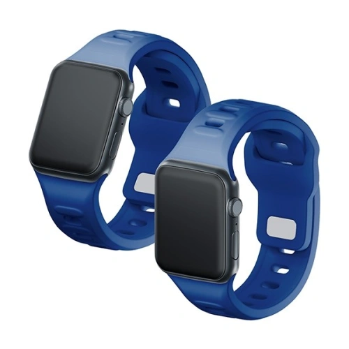 Pasek 3MK Silicone Watch Strap Apple Watch 4/5/6/7/8/9/SE/Ultra 42/44/45/49mm niebieski/blue